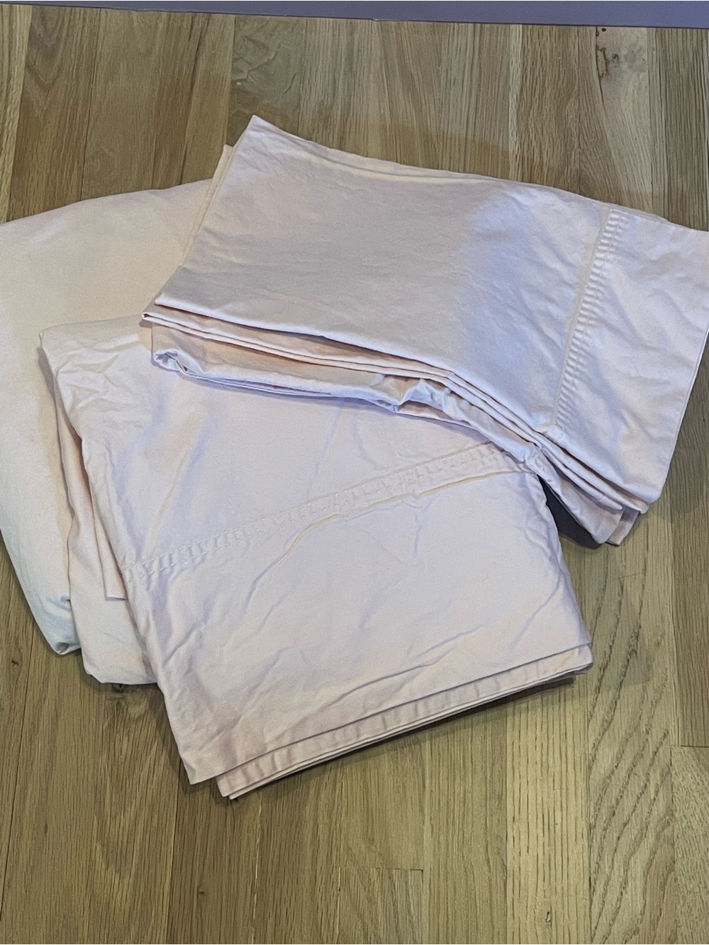 Nordstrom Full Sheet Set Blush Pink 100% Cotton 4 Piece Beddin